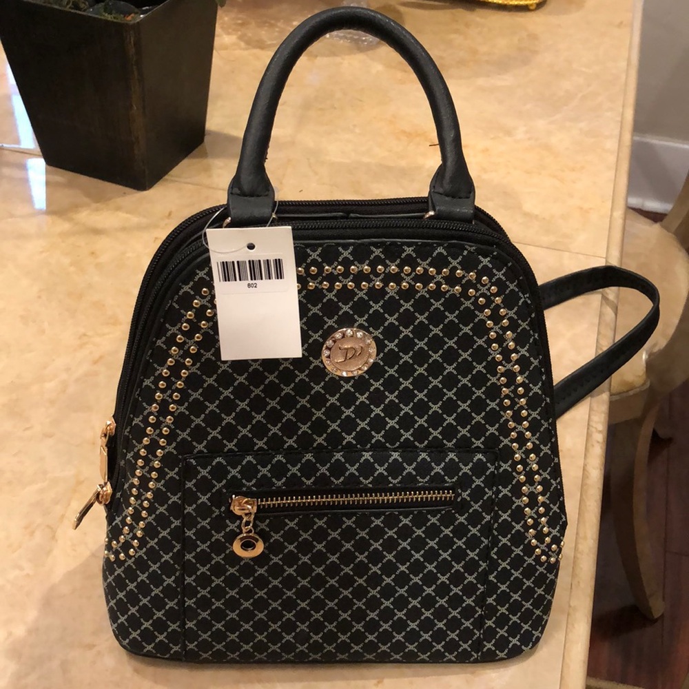 Black backpack purse! Top handle bag